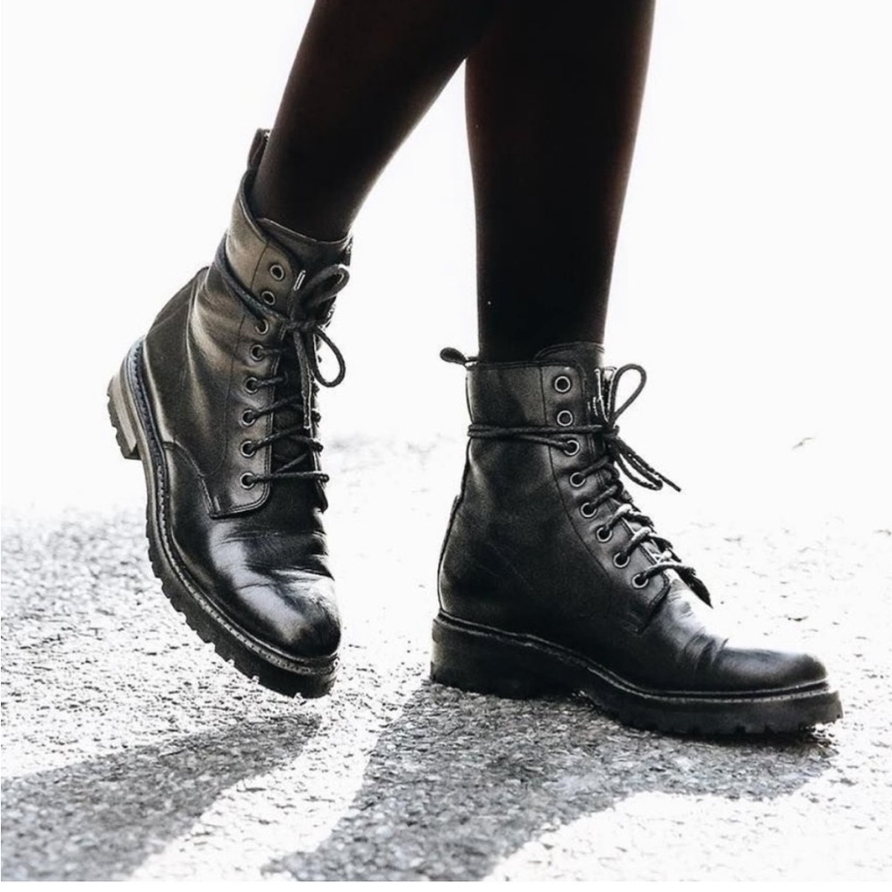 FRYE Julie Lace-up Combat Boots